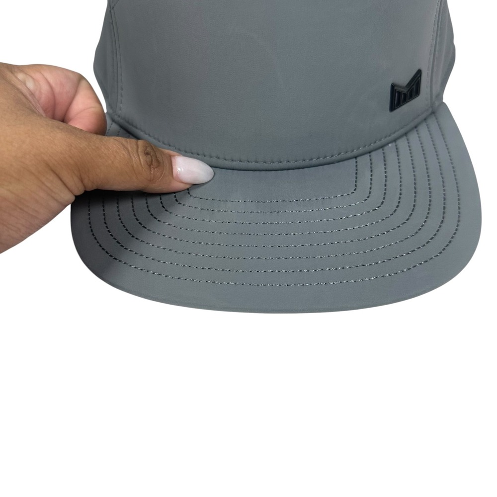 Melin Trenches Infinite Thermal Classic Snapback Hat Gray Flat Bill Water Resist - Picture 5 of 12